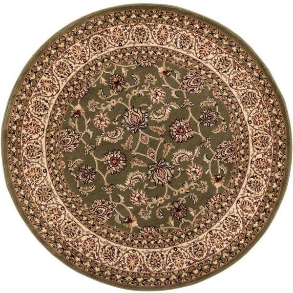 Well Woven Well Woven 549354R Sarouk Traditional Round Rug; Green - 3 ft. 11 in. 549354R